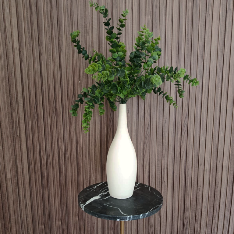 Vase Élégant avec Eucalyptus Artificiel